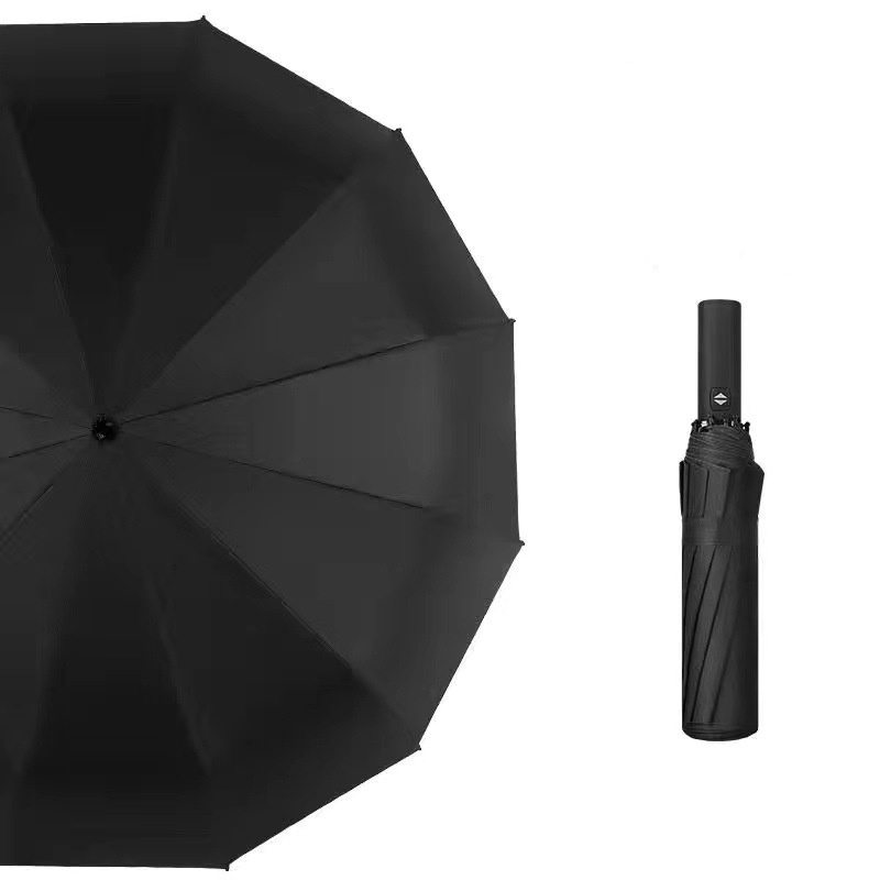 Fully Automatic Two Persons Print Logo Dual Use Sun  Folding  Umbrella  for Men and Women Sun  Protection