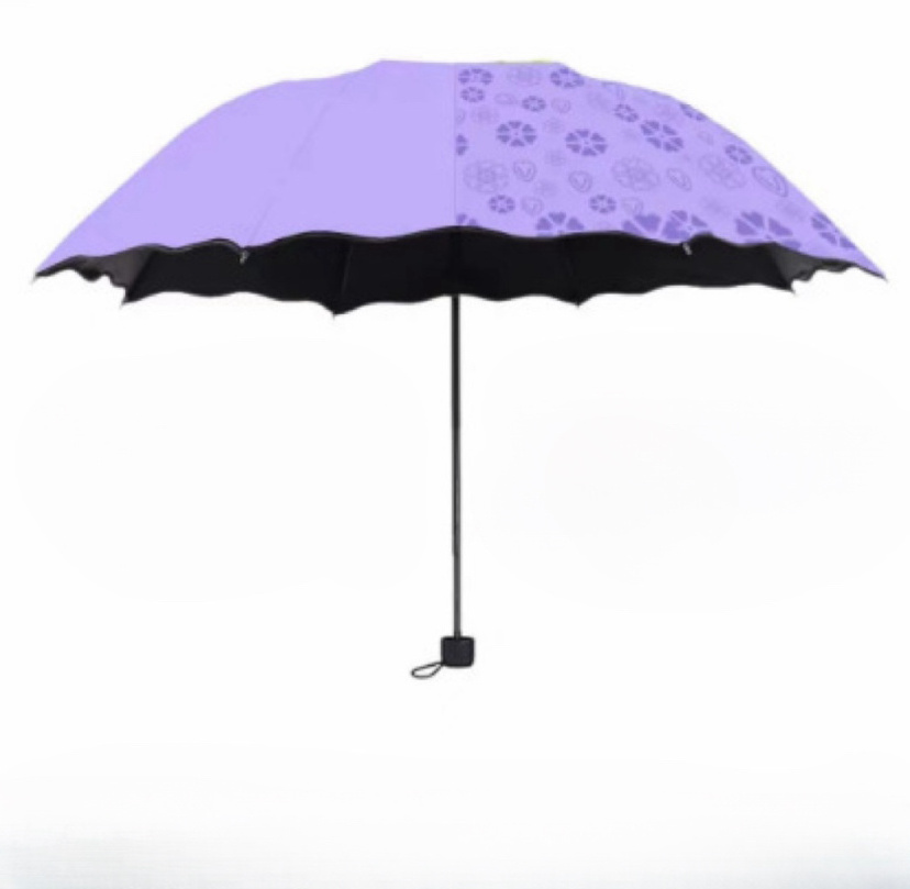 Flower Color Changing Umbrella  Windproof  Sun Rain Folding Umbrella