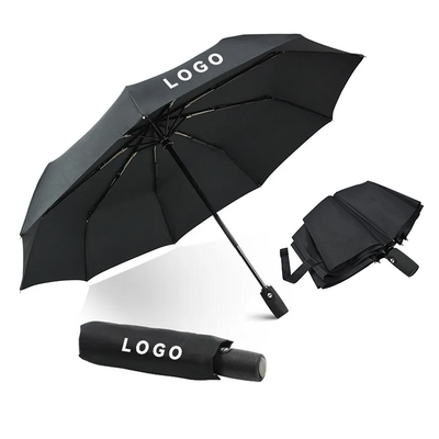 Promotional Color Custom Logo 3 Folding Automatic Sun And Rain Water-Repellent Umbrella