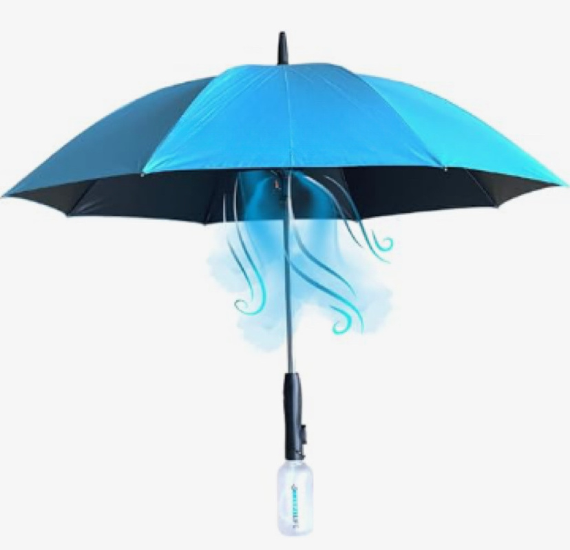 Hot Sale Umbrella With Built-in Fan And Water Spray UV  Straight  Protection Umbrella