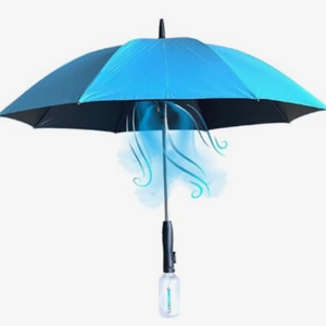 Hot Sale Umbrella With Built-in Fan And Water Spray UV  Straight  Protection Umbrella