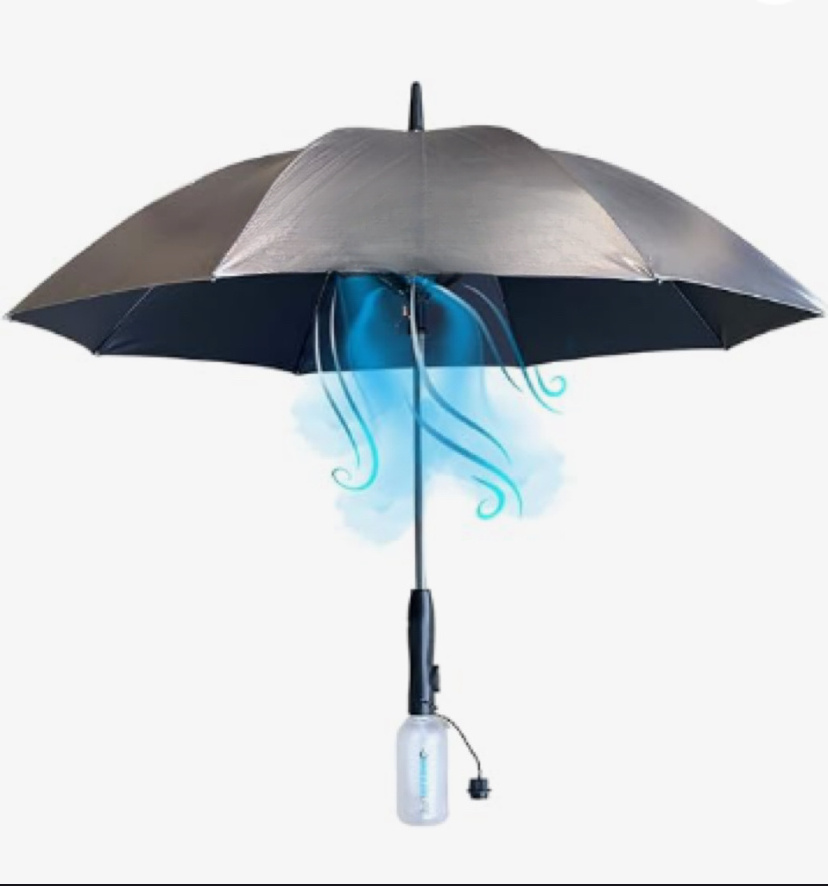 Hot Sale Umbrella With Built-in Fan And Water Spray UV  Straight  Protection Umbrella