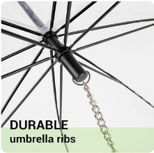 Hot Sale Clear dome Waterproof pet  Transparent umbrella rain gear dog cat umbrella with leash