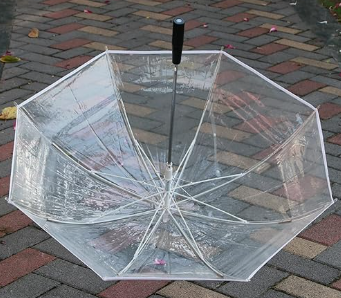 Fashionable  Flashlight Transparent Clear Straight Led Umbrella Parasol Umbrella With Logo