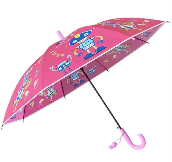 Manufacturer children's umbrellas cartoon  black rubber umbrella  print logo with Anti-drip Plastic Cover