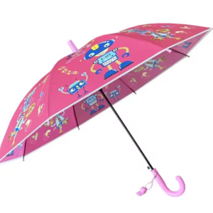 Manufacturer children's umbrellas cartoon  black rubber umbrella  print logo with Anti-drip Plastic Cover