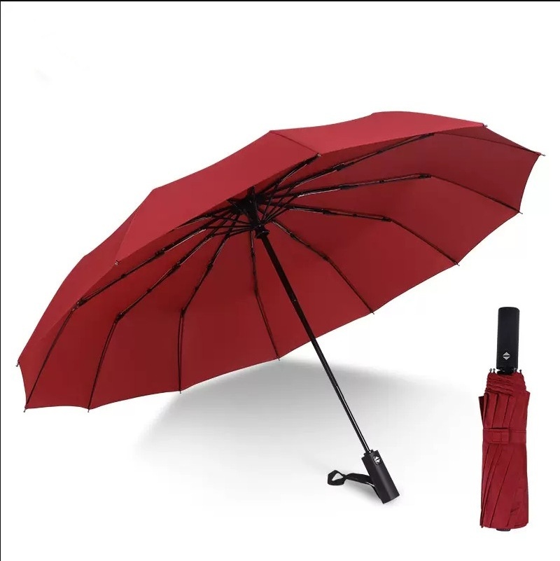 Fully Automatic Two Persons Print Logo Dual Use Sun  Folding  Umbrella  for Men and Women Sun  Protection