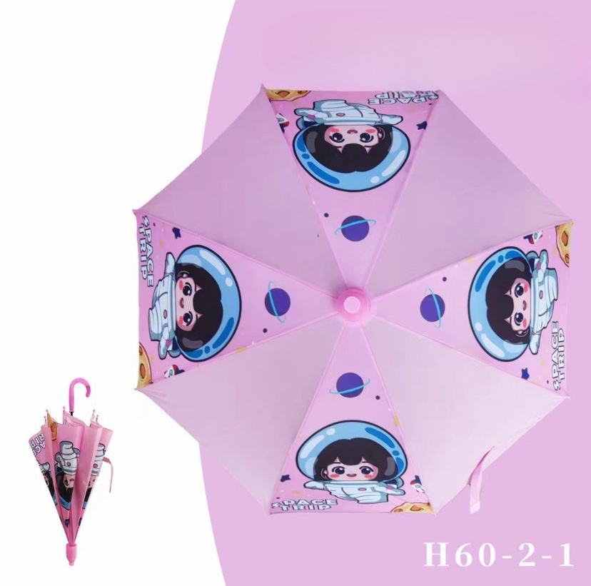 Manufacturer children's umbrellas cartoon  black rubber umbrella  print logo with Anti-drip Plastic Cover