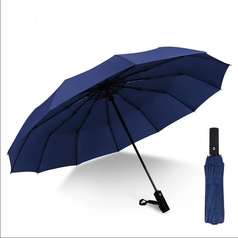 Fully Automatic Two Persons Print Logo Dual Use Sun  Folding  Umbrella  for Men and Women Sun  Protection