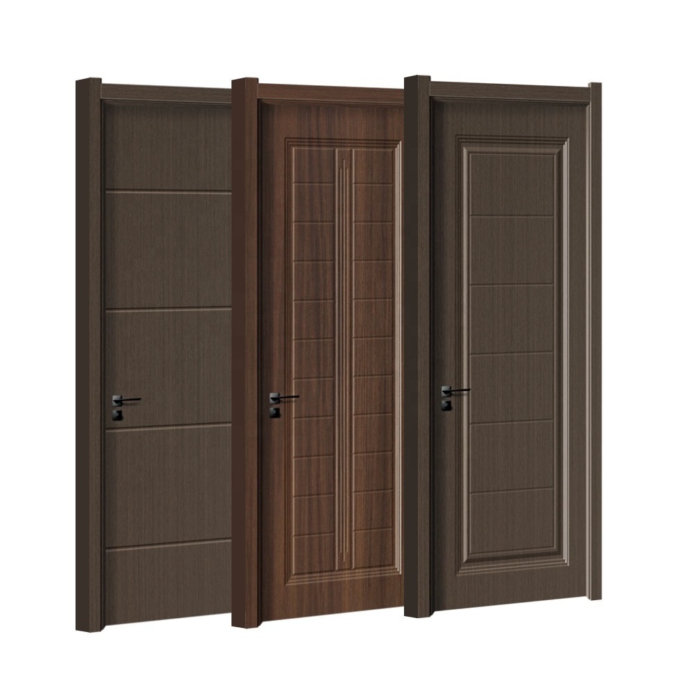 Free Sample 2-4mm WPC Door Skin Hotel Wooden PVC Composite Interior Door