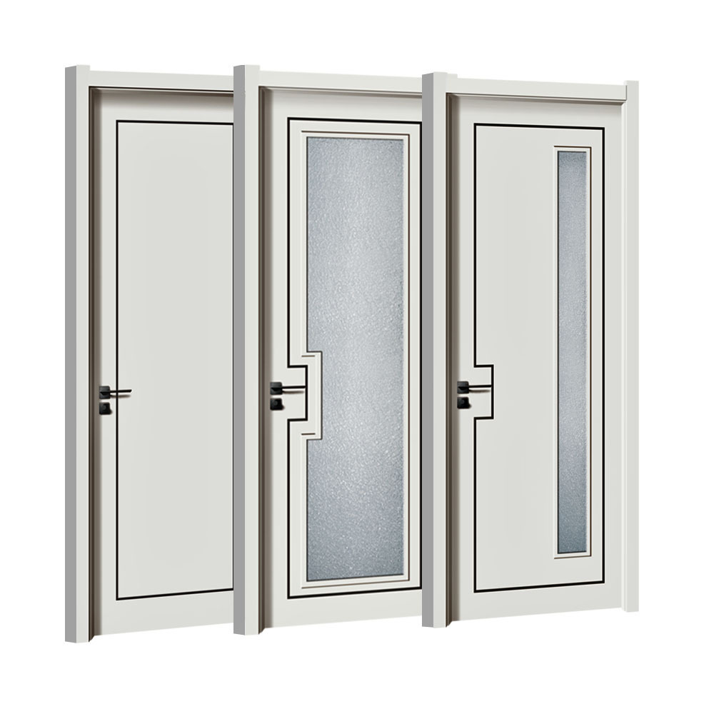 Interior Wood plastic Composite WPC Material Waterproof Door for Bathroom