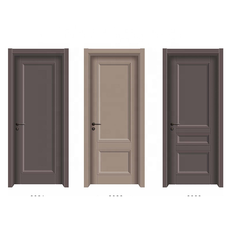 Free Sample 2-4mm WPC Door Skin Hotel Wooden PVC Composite Interior Door