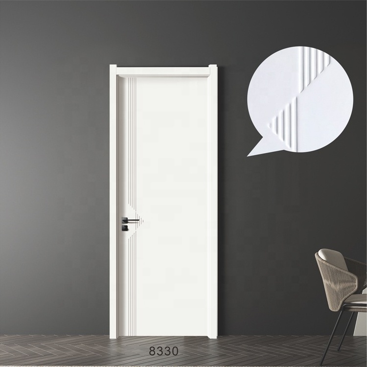 Wholesale Modern Design WPC Door Waterproof Wooden Door for Room Soundproof Door