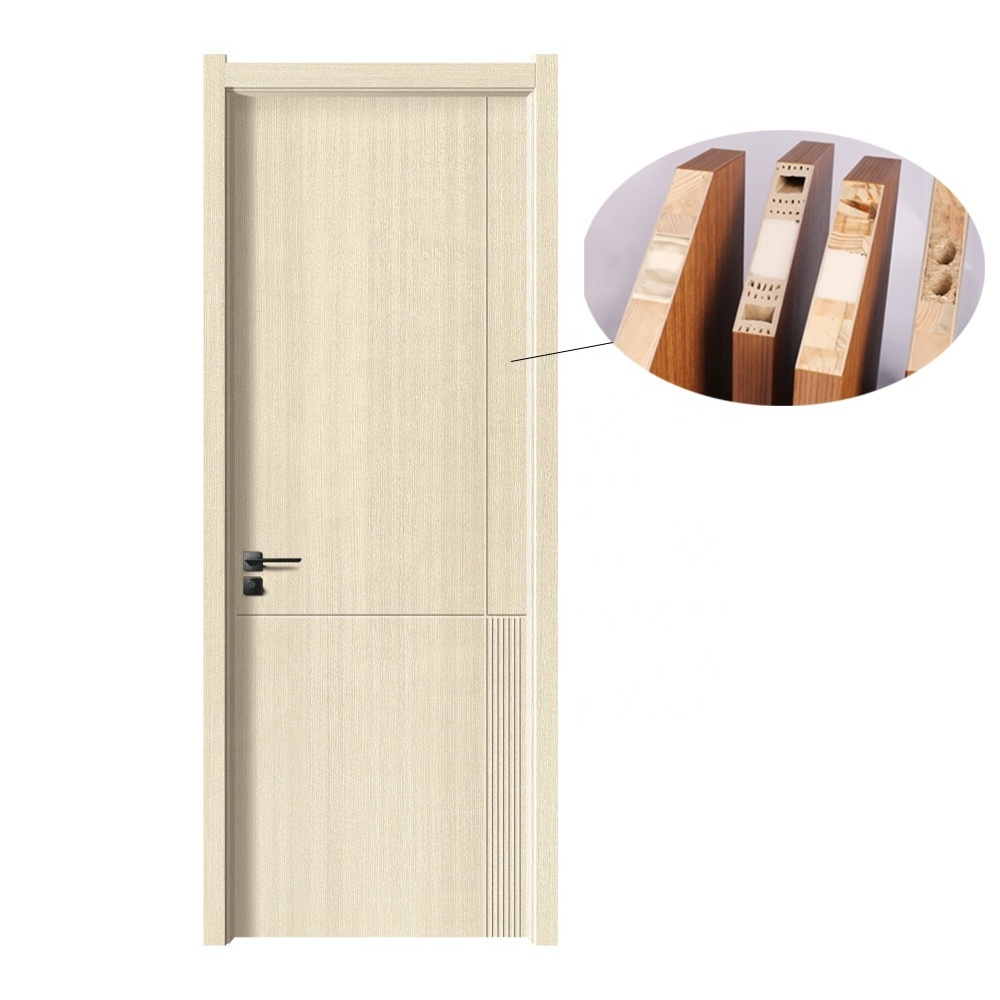 Wholesale Modern Design WPC Door Waterproof Wooden Door for Room Soundproof Door