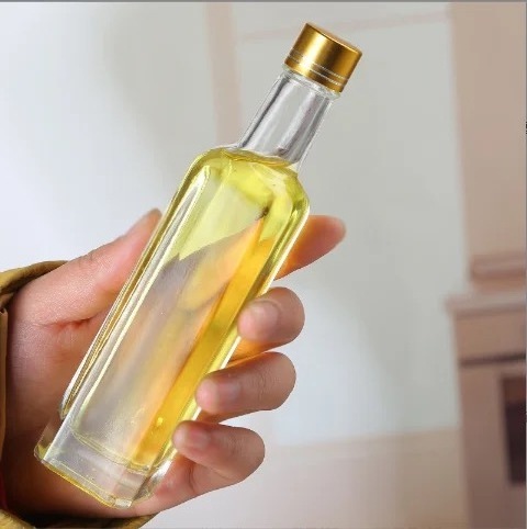 Wholesale Price 100ml 250ml 500ml Olive Oil Glass Bottle Long And Slender Square Transparent Olive Oil Glass Bottle