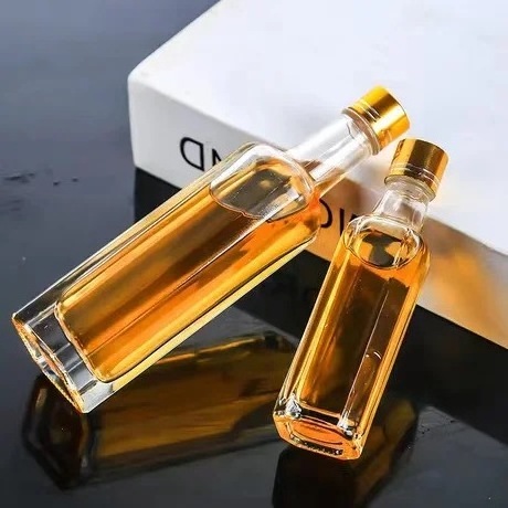 Wholesale Price 100ml 250ml 500ml Olive Oil Glass Bottle Long And Slender Square Transparent Olive Oil Glass Bottle