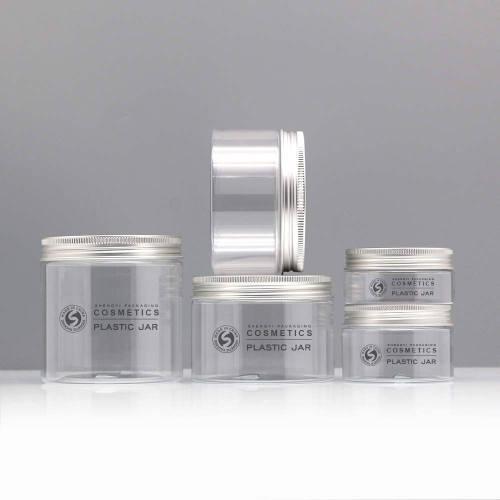 Small MOQ 100ml 200ml 250ml 300ml 500ml 4oz 8oz empty  body butter jars plastic jar container for cosmetic packaging