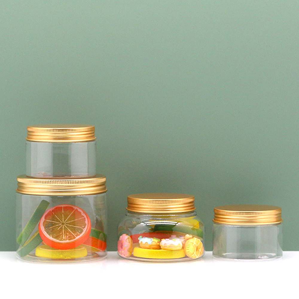 Small MOQ 100ml 200ml 250ml 300ml 500ml 4oz 8oz empty  body butter jars plastic jar container for cosmetic packaging