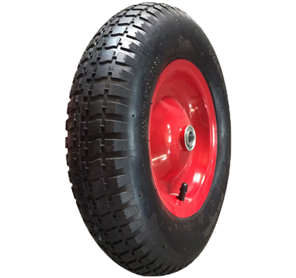 16 inch 16x4.00-8 Pneumatic Inflatable Rubber Tire Wheel for Hand Truck Trolley Lawn Mower Spreader Trolley