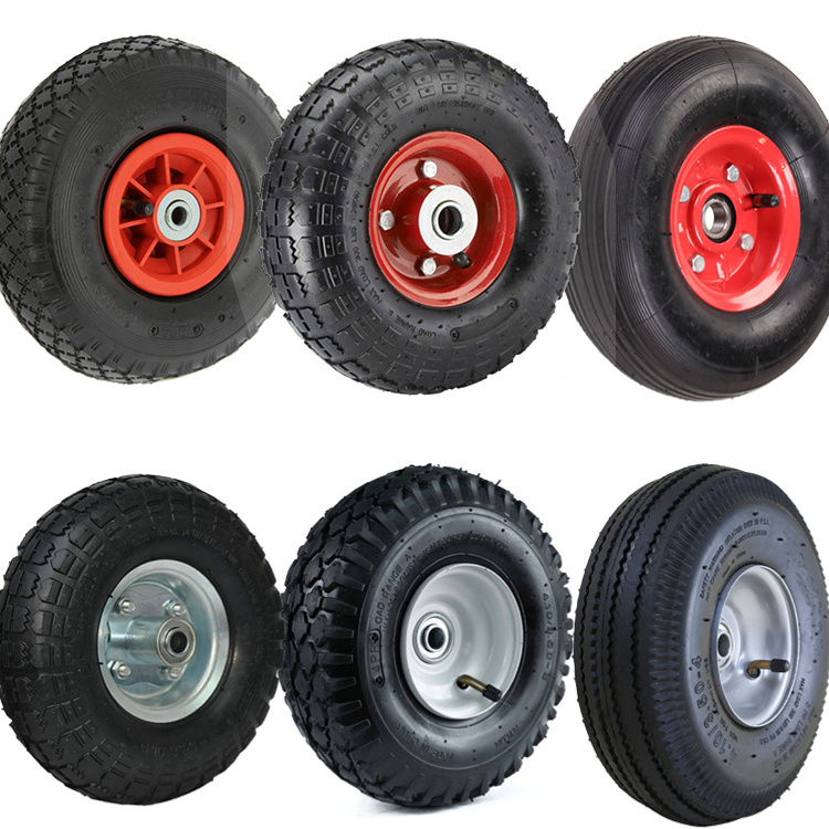 Customizable 6 8 9 10 12 13 14 16 Inch Pneumatic Rubber Caster Wheel Tires For Wheelbarrow Tool Cart Wheel