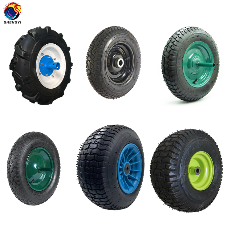 Customizable 6 8 9 10 12 13 14 16 Inch Pneumatic Rubber Caster Wheel Tires For Wheelbarrow Tool Cart Wheel