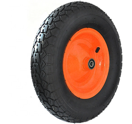 16 inch 16x4.00-8 Pneumatic Inflatable Rubber Tire Wheel for Hand Truck Trolley Lawn Mower Spreader Trolley