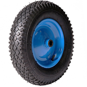 16 inch 16x4.00-8 Pneumatic Inflatable Rubber Tire Wheel for Hand Truck Trolley Lawn Mower Spreader Trolley