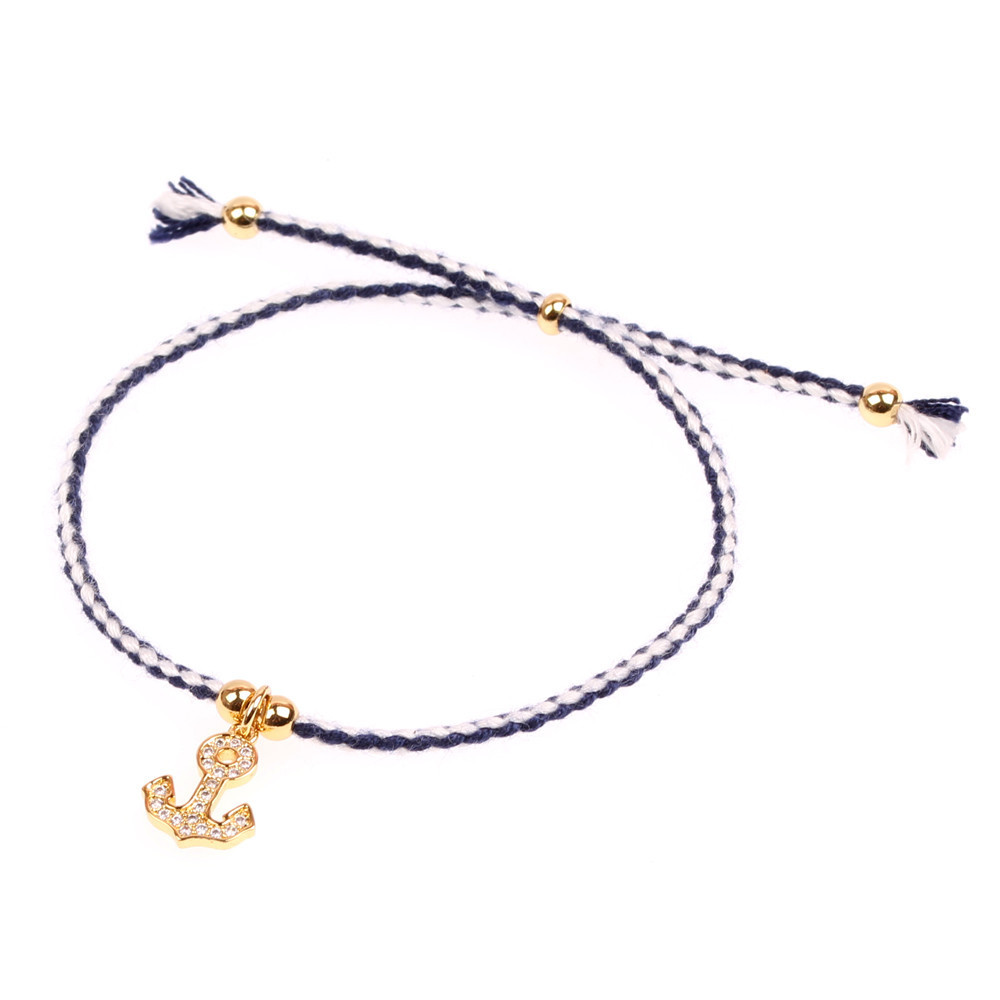 Fashion Love Flower Stear Bead Rope Bracelet Jewelry