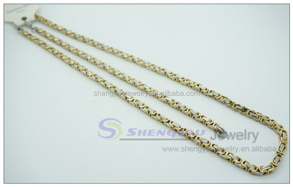 Jewelry Making Supplies Wholesale 316L Stainless Steel 4mm Chain Jewelry Set