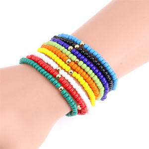 Ins Fashion Girls Preciosa Czech Glass Beads Jewelry Natural Beaded Bracelets Loose Bangle