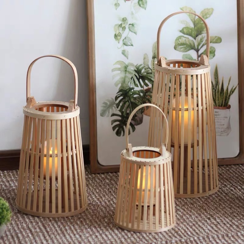 Manufacturer Supplier China Cheap Bamboo Floor Wind Lamp Rattan Series Bamboo Lamps And Lanterns