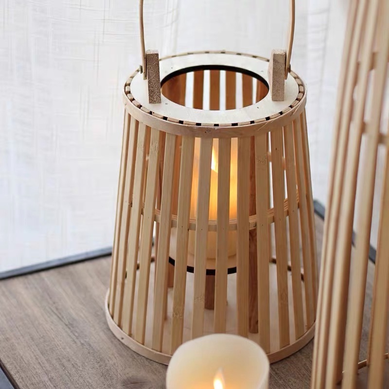 Manufacturer Supplier China Cheap Bamboo Floor Wind Lamp Rattan Series Bamboo Lamps And Lanterns