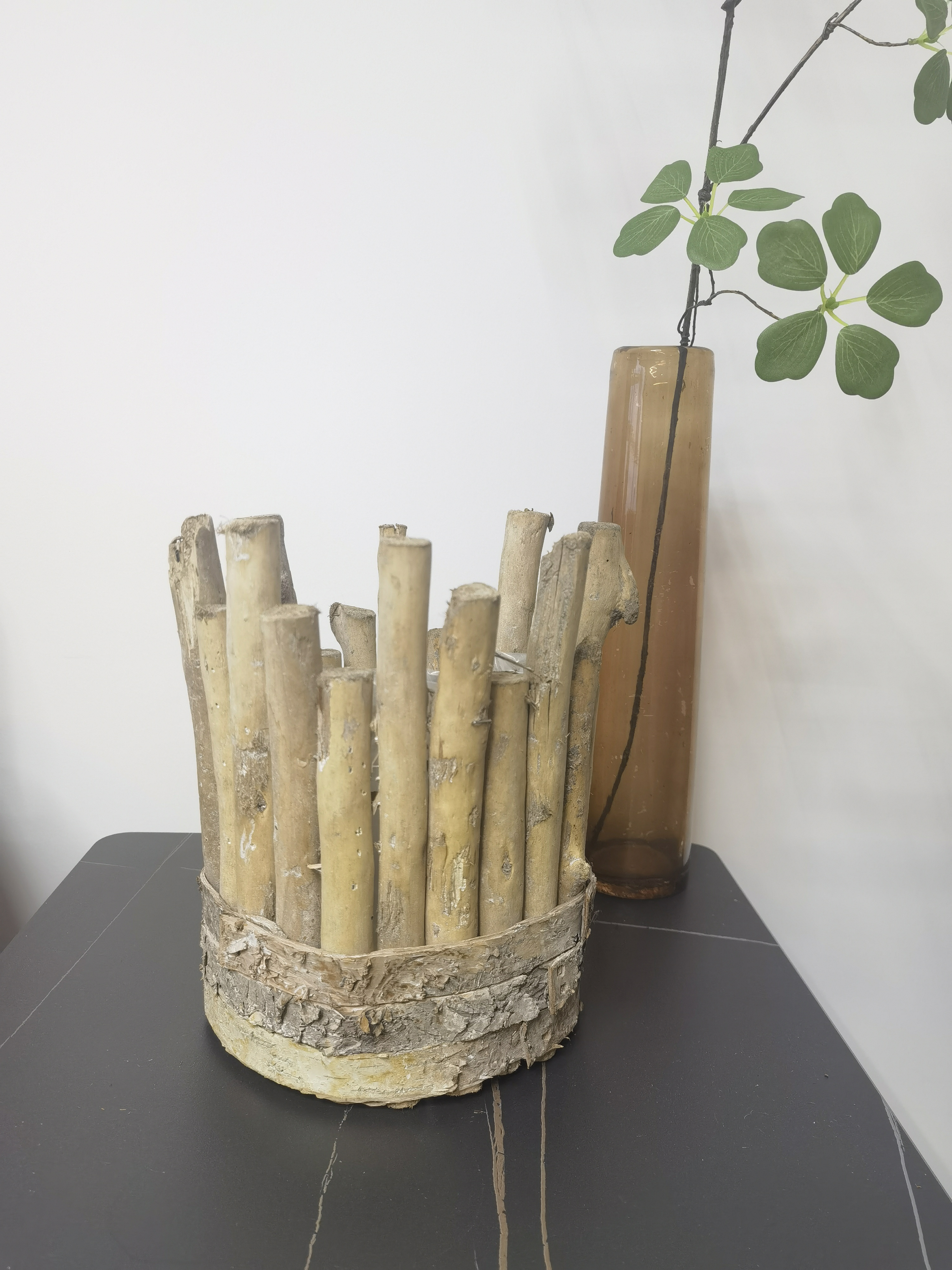 Wholesale fashion driftwood flower basket  flowerpot Potted decoration Creative twig basin