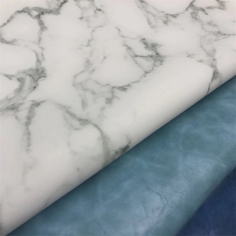 Marble Printed Hot Press Embossing PU Imitation Leather