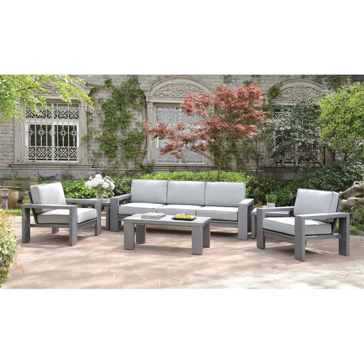 Sectional Patio Conversation Set Garden sofas Group Corner Sofa Aluminum Couch Outdoor Furniture