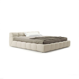 Tufty Italian minimalist puff modern minimalist technology fabric bed master bed cream style king bed