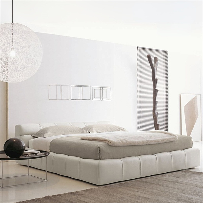 Tufty Italian minimalist puff modern minimalist technology fabric bed master bed cream style king bed