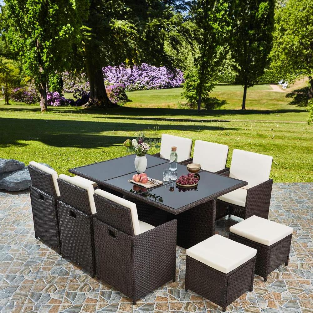 Wicker Garden Furniture Cube Set Rattan Dining Table And Chairs Outdoor Rattan Garden Furniture