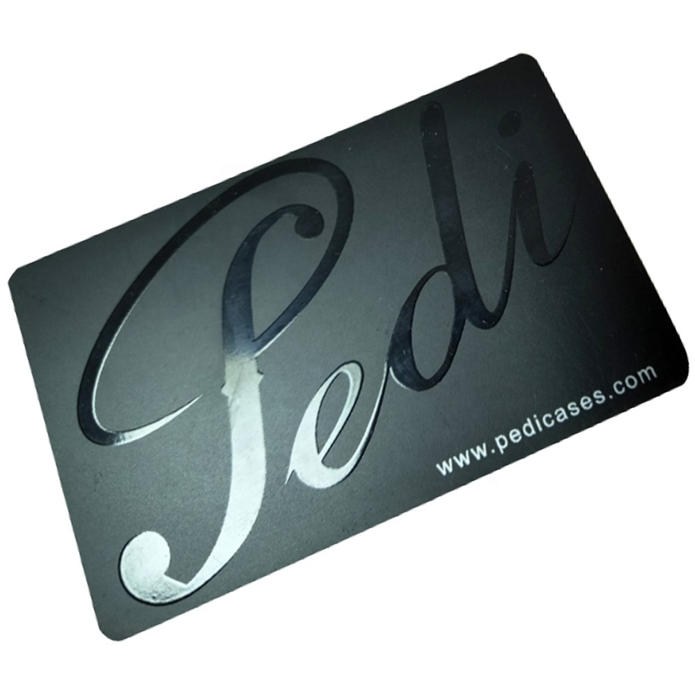 China Manufacturer Unique Design Black Custom Logo Blank Metal Business Cards