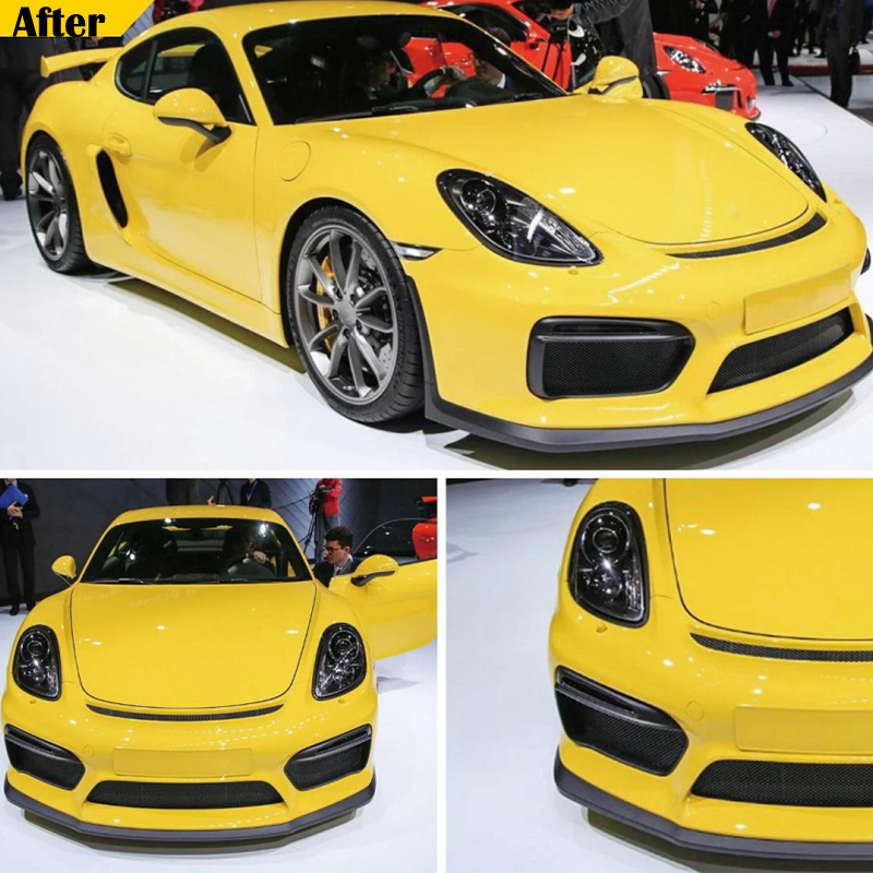 New kit for Porsche 981 2016 upgrade to Boxster GT4 2016 pp material front bumper for Cayman/Boxster body kit headlight