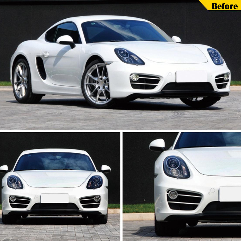 New kit for Porsche 981 2016 upgrade to Boxster GT4 2016 pp material front bumper for Cayman/Boxster body kit headlight