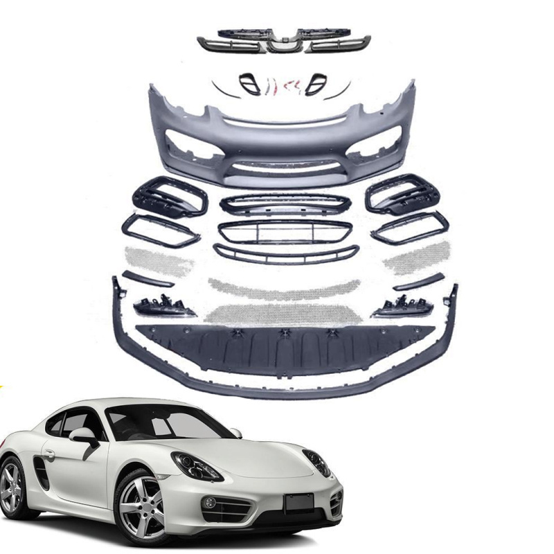 New kit for Porsche 981 2016 upgrade to Boxster GT4 2016 pp material front bumper for Cayman/Boxster body kit headlight