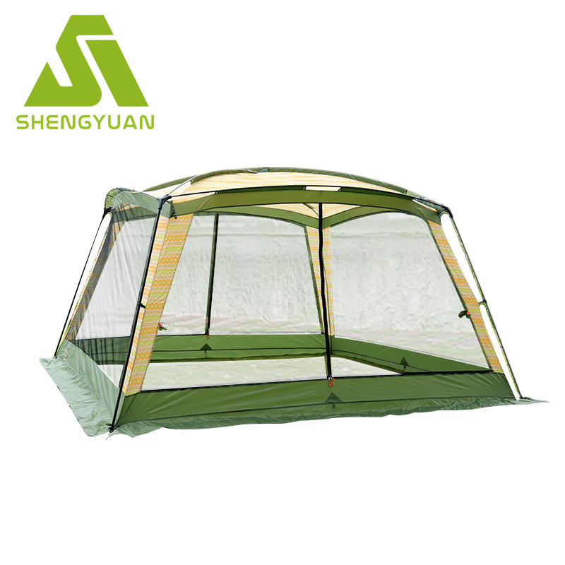 Luxury Large Screen House Tent & Room Canopy Tent With Mesh Side Wall Big  Family Tents For Camping