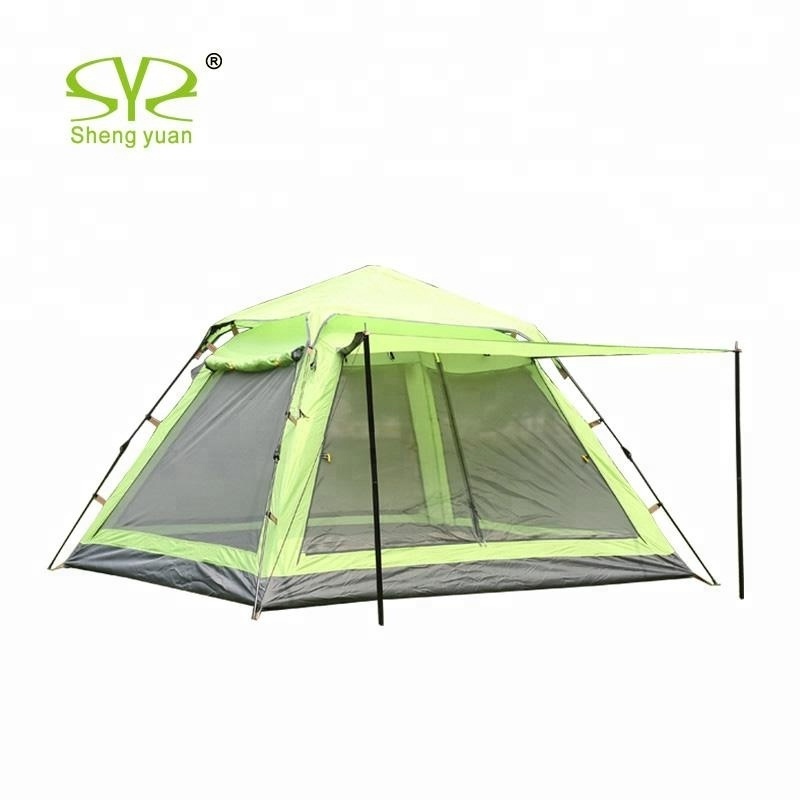 Instant 4 Person Large Dome Tent 2-Door Opening Screened Family Camping Canopy Shelter Tent