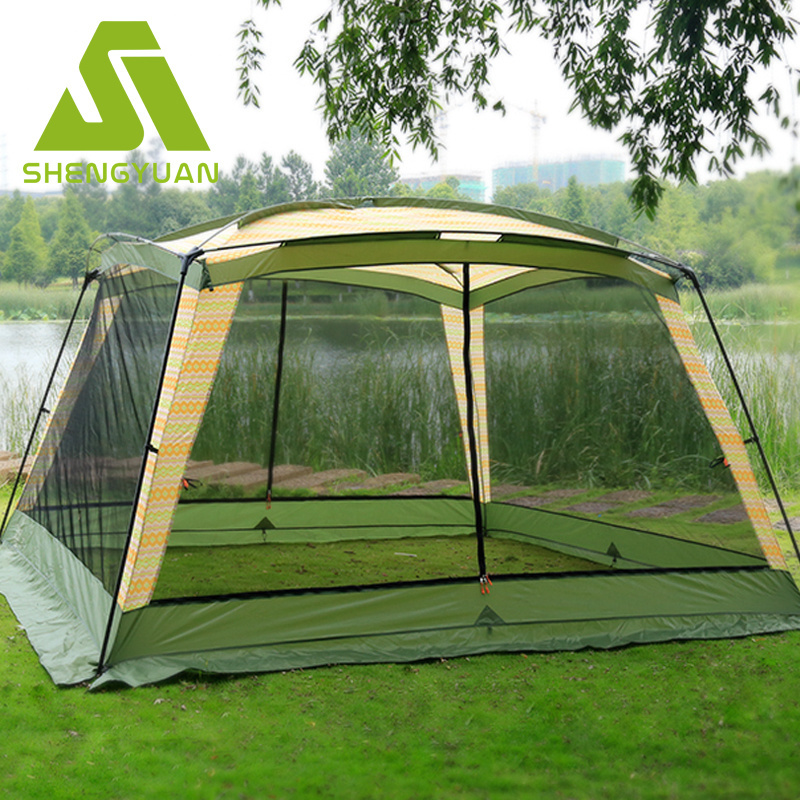 Luxury Large Screen House Tent & Room Canopy Tent With Mesh Side Wall Big  Family Tents For Camping