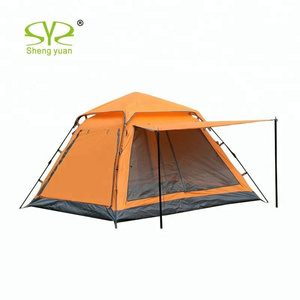 Instant 4 Person Large Dome Tent 2-Door Opening Screened Family Camping Canopy Shelter Tent