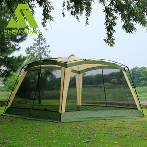 Luxury Large Screen House Tent & Room Canopy Tent With Mesh Side Wall Big  Family Tents For Camping