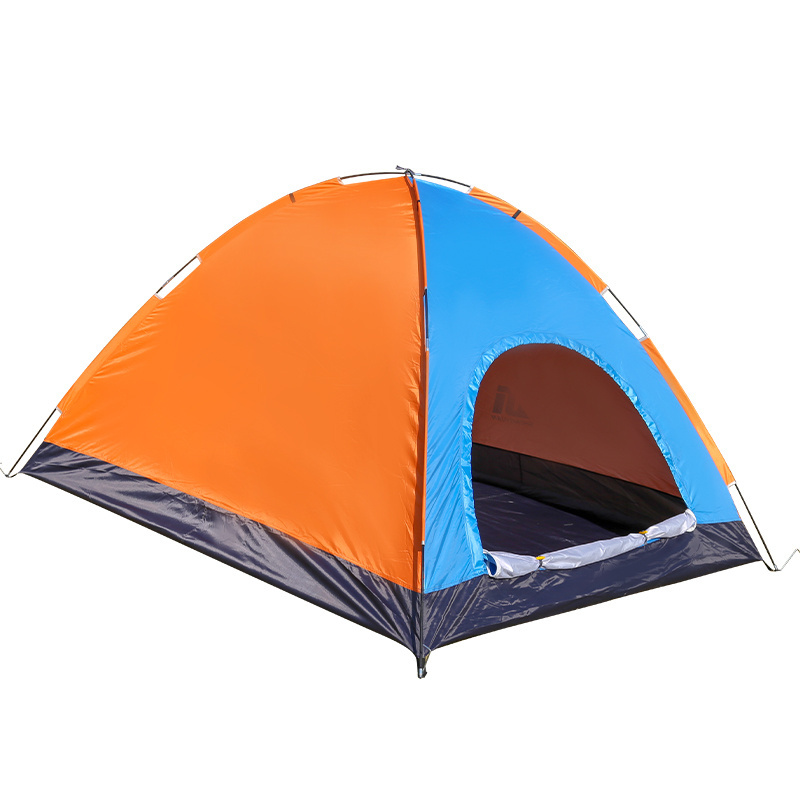 Wholesale single layer fiberglass 6 person tents camping outdoor family