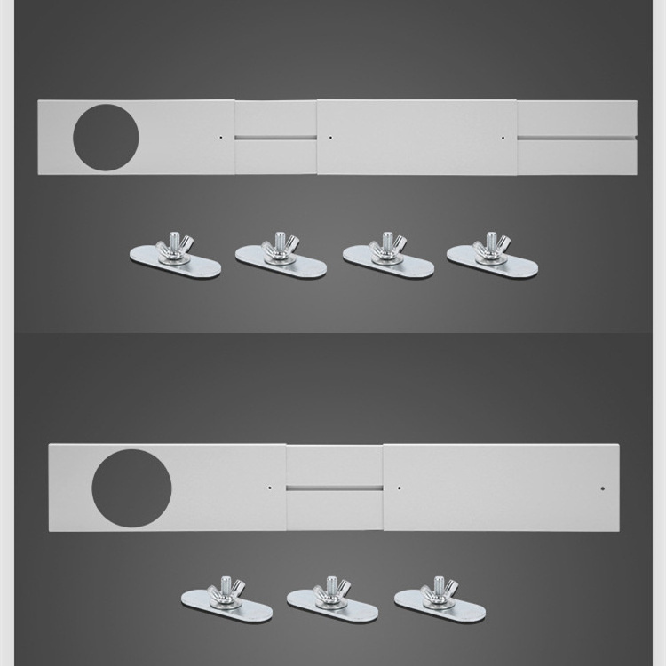 4 PCS Adjustable Length Plastic Sliding Windows Vent Kit Portable Air Conditioner Window Seal Plates Kit