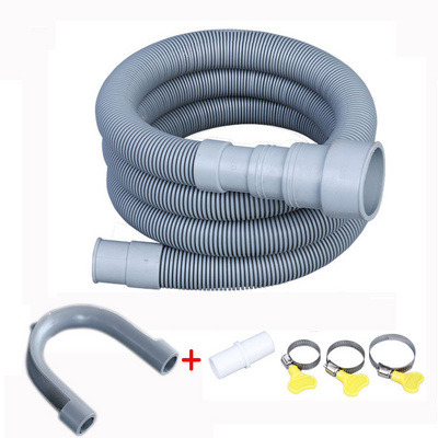 Universal Washing Machine Drain Hose Flexible Dishwasher Drain Hose Corrugated Suction Water Hose With Clamp